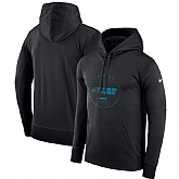 Men's Carolina Panthers Nike Sideline Property Of Wordmark Logo Performance Pullover Hoodie Black,baseball caps,new era cap wholesale,wholesale hats